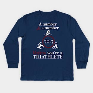 Inspirational Half Triathlon 70.3 Kids Long Sleeve T-Shirt